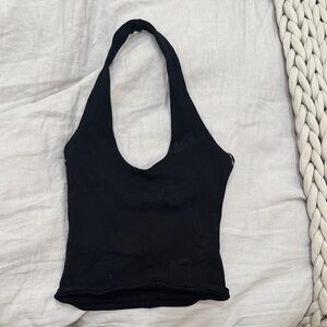 Zara Black Sleeveless Crop Top